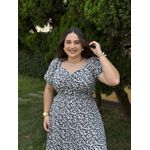 Vestido Nataly Off Liberty Azul Marinho