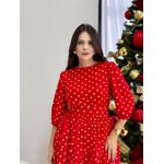 Vestido Bia Vermelho Coraçoes 