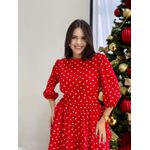 Vestido Bia Vermelho Coraçoes 