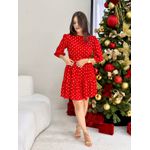 Vestido Bia Vermelho Coraçoes 