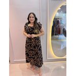 Vestido Brenda Preto Estampado 