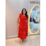 Vestido Brenda Vermelho Estampado