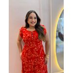 Vestido Brenda Vermelho Estampado