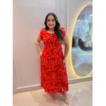 Vestido Brenda Vermelho Estampado