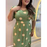 Vestido Nayara Verde Poá