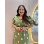 Vestido Nayara Verde Poá