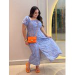 Vestido Eduarda Azul Liberty Plus