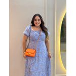 Vestido Eduarda Azul Liberty Plus