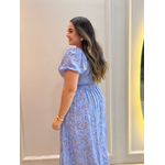 Vestido Eduarda Azul Liberty Plus