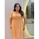 Vestido Lana Laranja Liberty