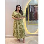 Vestido Dina Verde Estampado Plus