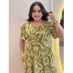 Vestido Dina Verde Estampado Plus