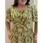 Vestido Dina Verde Estampado Plus