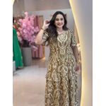 Vestido Dina Marrom Estampado Plus