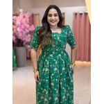 Vestido Jasmin Verde Bordado 