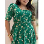 Vestido Jasmin Verde Bordado 
