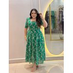 Vestido Jasmin Verde Bordado 