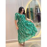 Vestido Jasmin Verde Bordado 