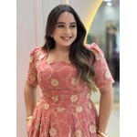 Vestido Jasmin Rose Bordado 