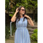 Vestido Ana Azul Listrado