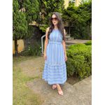 Vestido Ana Azul Listrado