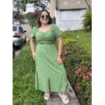 Vestido Nataly Verde Oliva Liberty Plus