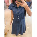 Conjunto Vitoria Azul Marinho Risca de Giz 