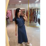 Conjunto Vitoria Azul Marinho Risca de Giz 