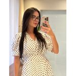 Vestido Mavi Branco Poá