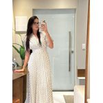 Vestido Mavi Branco Poá