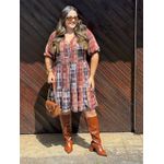 Chemise Renata Xadrez Marrom