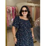 Vestido Cloe Azul Marinho Liberty Plus