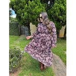  Vestido Helena Marrom Estampado