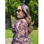  Vestido Helena Marrom Estampado