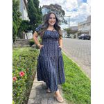 Vestido Michele Azul Marinho Liberty