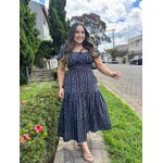 Vestido Michele Azul Marinho Liberty