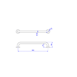 BARRA DE APOIO 60CM CONFORTO CROMADA DECA