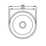 CUBA INOX RD 370X370MM 140MM - POLIDA 3.1/2