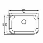 CUBA PREMIUM N2 INOX 560X350MM 170MM ALTO BRILHO GHELPLUS