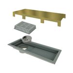 RALO LINEAR TINY ACABAMENTO 25 CM INOX GOLD ELLEVE