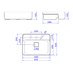 DECA CUBA SEMIENC QUADRADA COM MESA 40CM BR