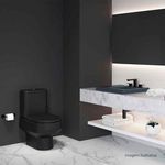 CAIXA ACOPLADA DECA CARRARA/NUOVA COM DUAL FLUX EBANO FOSCO