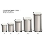 TRAMONTINA LIXEIRA AÇO INOX C/PEDAL BRASIL 5L