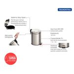 TRAMONTINA LIXEIRA AÇO INOX C/PEDAL BRASIL 5L