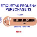 Etiquetas pequenas Personagens
