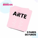 TAG PARA BIJUTERIAS BRINCOS 3 PARES DE FUROS PERSONALIZADO