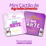 Mini Cartão de Agradecimento Personalizado - Frente/Verso
