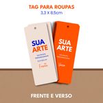 Tag Roupa fino Personalizada - Papel Couchê 300gr – Impressão Frente e Verso