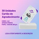 Cartão de Agradecimento - Personalizado - Frente