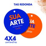 TAG REDONDO PERSONALIZADO 4x4cm FRENTE/VERSO